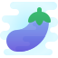 cute clipart style eggplant icon