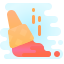 cute clipart style fallen ice cream cone icon