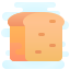 cute clipart style bread slice icon