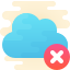 cute clipart style delete from cloud icon