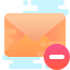 cute clipart style remove message icon
