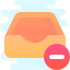 cute clipart style remove from inbox icon