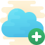 cute clipart style add to cloud icon