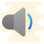 cute clipart style low volume icon