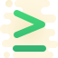cute clipart style more or equal icon