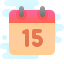 cute clipart style calendar 15 icon
