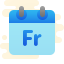 cute clipart style friday icon