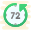 cute clipart style last 72 hours icon