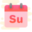 cute clipart style sunday icon