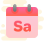 cute clipart style samstag icon