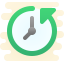 cute clipart style time machine icon