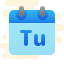 cute clipart style dienstag icon