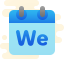 cute clipart style wednesday icon