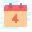 cute clipart style calendar 4 icon