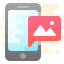 cute clipart style receive mms icon