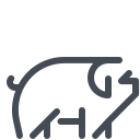 pastel color style schwein icon