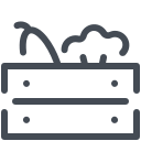 pastel color style vegetables box icon
