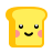 color style kawaii bread icon