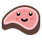 color style kawaii steak icon