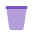 color style leerer papierkorb icon