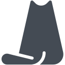 Vista traseira do gato icon