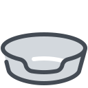 pastel color style cat bed icon