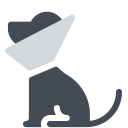 pastel color style dog cone icon