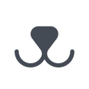 pastel color style dog muzzle icon