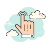 cloud style natural user interface icon