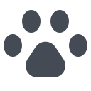 pastel color style hundeabdruck icon