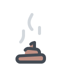 pastel color style poo icon
