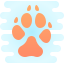 cute clipart style dog paw icon