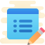 cute clipart style edit property icon