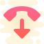 cute clipart style 통화 종료 icon