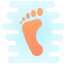 cute clipart style footsteps icon