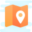 cute clipart style map icon
