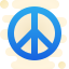 cute clipart style peace symbol icon