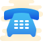 cute clipart style rotary dial telephone icon