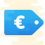 cute clipart style price tag euro icon