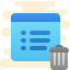 cute clipart style eigenschaft: entfernen icon