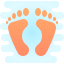 cute clipart style 발자취 icon