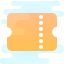 cute clipart style ticket icon