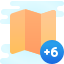 cute clipart style timezone +6 icon