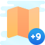 cute clipart style 시간대 +9 icon