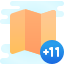 cute clipart style timezone +11 icon