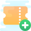 cute clipart style new ticket icon