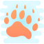 cute clipart style bear footprint icon