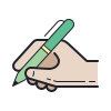 color hand drawn style 손으로 펜 icon