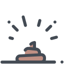 pastel color style poo icon