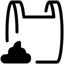 pastel glyph style poop bag icon